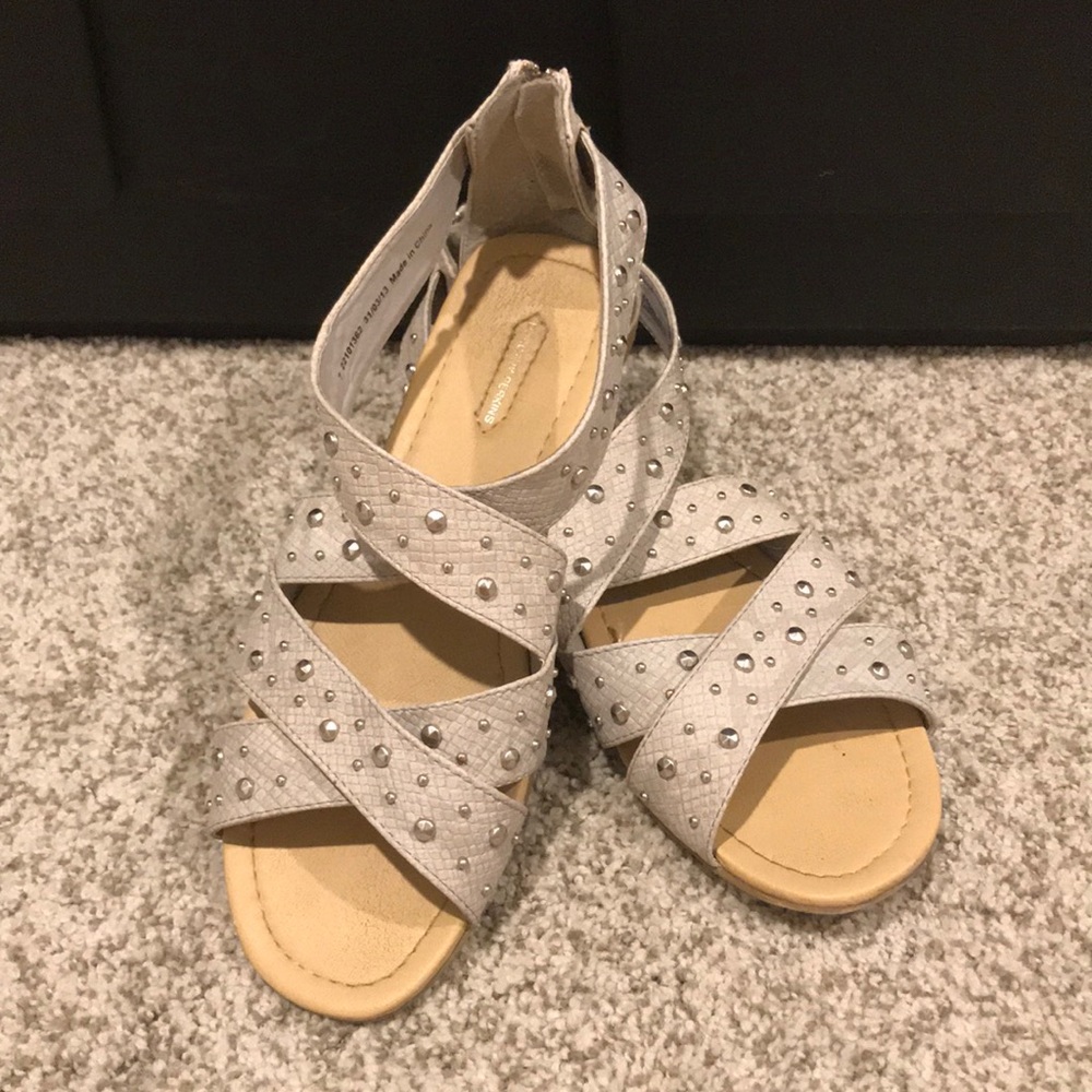 Silver/grey sandals size 9.5